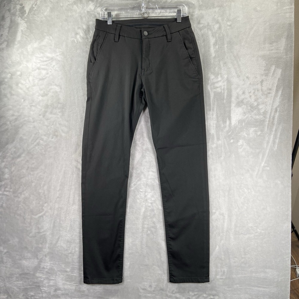 DU/ER Pants men's 31x32 Limitless Stretch Chino 9 to 5 Slim Fit Black Flat Front
